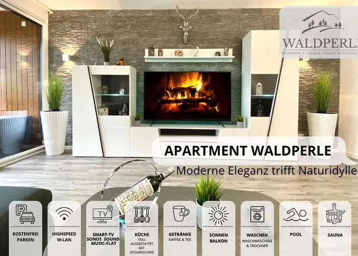 Exklusives 5-Sterne Apartment Waldperle Mit Indoor-Pool, Sauna, Top Lage Und Ausblick In Die Natur, Hunde Willkommen